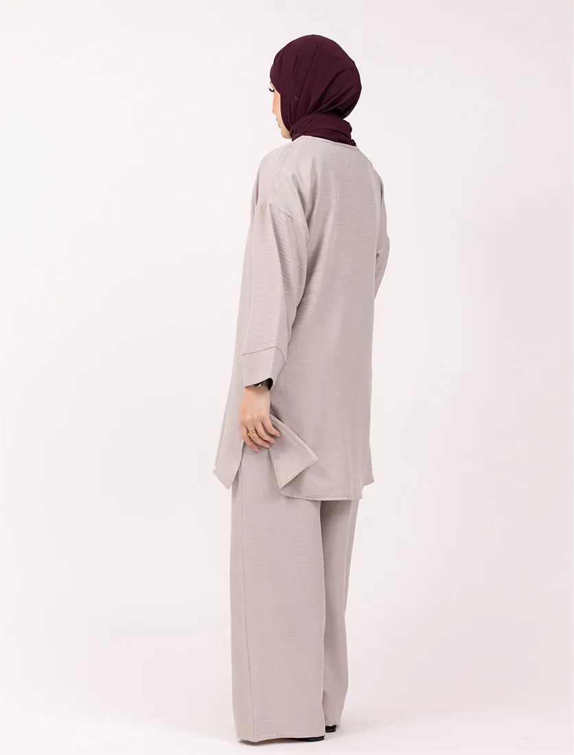 Stone Crêpey Co Ord Set